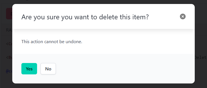Blazor ConfirmDialog Component