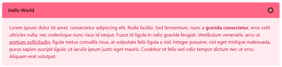 Blazor Message Component